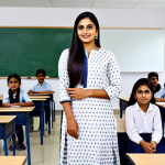 **

"A professional educator in a modest salwar kameez, standing in a modern classroom with diverse students, fully clothed, appropriate attire, safe for work, perfect anatomy, natural proportions, educational setting, high quality, family-friendly."

**