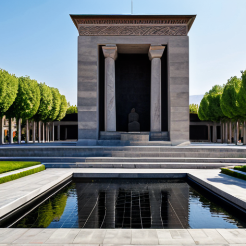 Home 22 The Armenian Genocide Memorial**
"A solemn memorial dedicated to the victims of the Armenian Genocide, featuring traditional Armenian architecture and symbolism, surrounded by a peaceful garden, fully clothed visitors paying their respects, safe for work, appropriate content, modest setting, historical accuracy, perfect anatomy, natural proportions, professional photography, high quality."
**