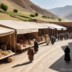 아르메니아와 페르시아 제국의 관계 - **Prompt: "Ancient Armenian-Persian Cultural Crossroads"**
    A panoramic view of an ancient Armeni...