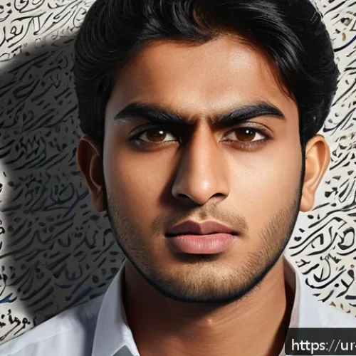 Home 17 아르메니아 유명 소설 나리네 아브가랸 작품 - A detailed, culturally rich portrait of a young South Asian man experiencing a range of emotions—joy...