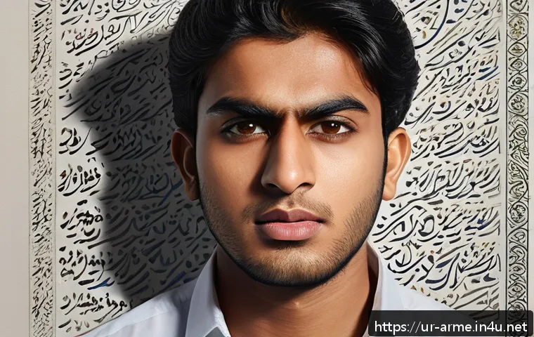 아르메니아 유명 소설  나리네 아브가랸  작품 - A detailed, culturally rich portrait of a young South Asian man experiencing a range of emotions&mdash;joy...